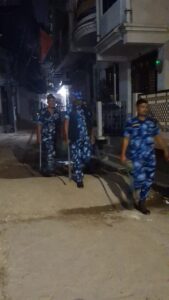 मौके पर गश्त करती आरपीएफ