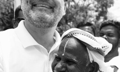 राहुल बिहार यात्रा के दौरान भागीरथ मांझी से मिले थे।