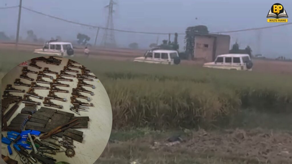 STF की कार्रवाई में मिनी गन फैक्ट्री मिली।