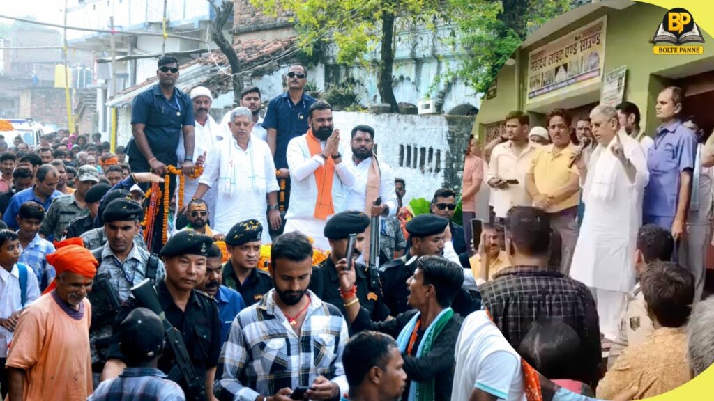 मोकामा में जदयू प्रत्याशी अनंत सिंह के हत्या केस में जेल जाने के बाद समर्थन में रोड शो करते डिप्टी सीएम सम्राट चौधरी और केंद्रीय मंत्री ललन सिंह।