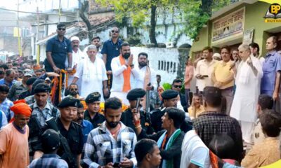 मोकामा में जदयू प्रत्याशी अनंत सिंह के हत्या केस में जेल जाने के बाद समर्थन में रोड शो करते डिप्टी सीएम सम्राट चौधरी और केंद्रीय मंत्री ललन सिंह।