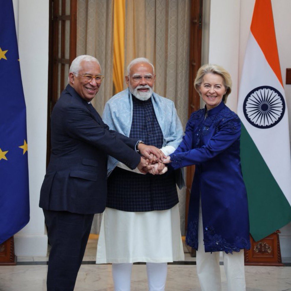 भारत-ईयू शिखर सम्मेलन के दौरान FTA वार्ता संपन्न होने की घोषणा की गई।