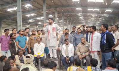 नोखा बाजार समिति स्थित CFC गोदाम पर मजदूरों का धरना तीन दिन से जारी है।