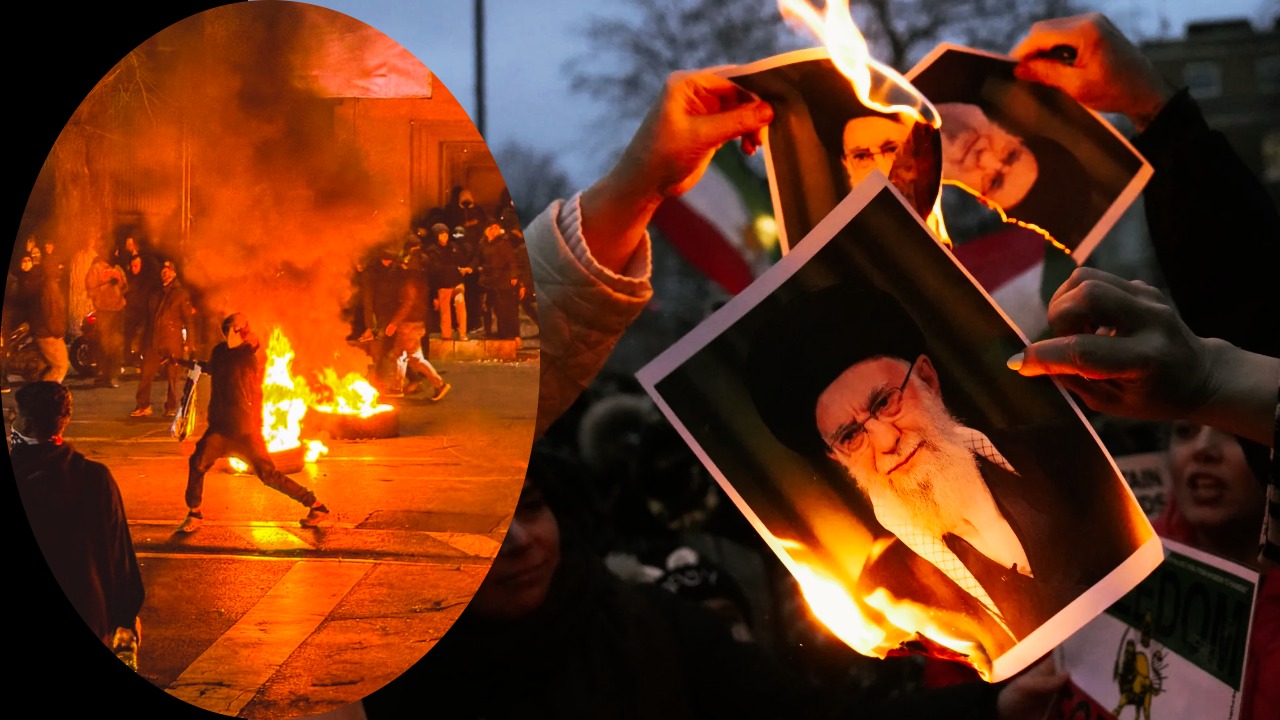 ईरान में प्रदर्शन अपने चरम पर हैं। (तस्वीर - साभार X)