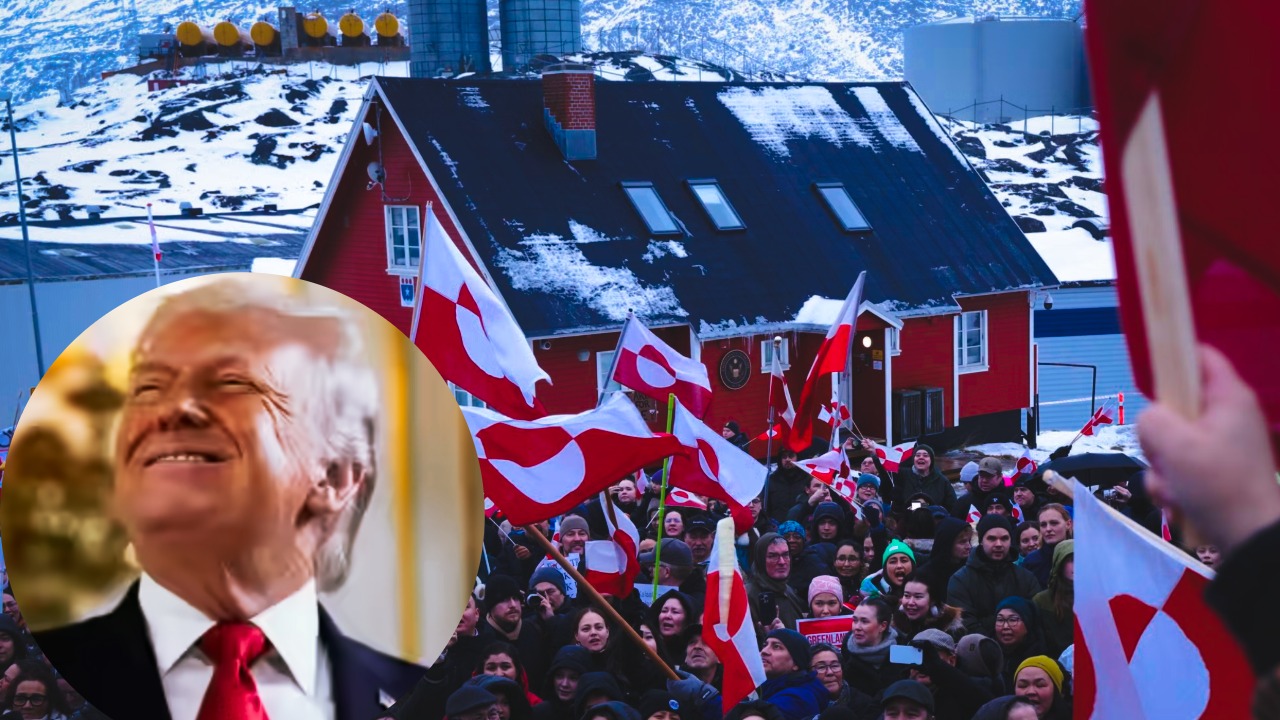ग्रीनलैंड में ट्रंप की धमकियों के खिलाफ हजारों लोगों ने सड़कों पर उतरकर प्रदर्शन किया।