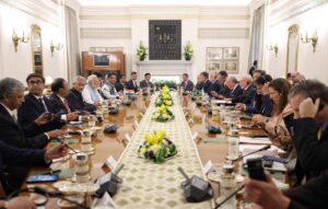 आवश्यक खनिज से जुड़े MoU हस्ताक्षर से पहले हुई बैठक। (X/@narendramodi)