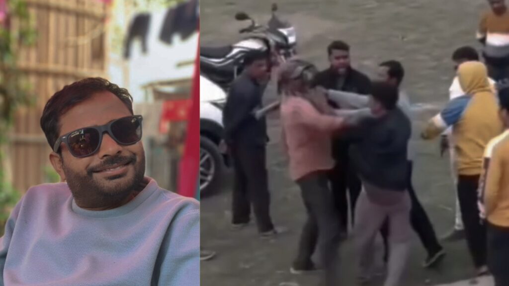 जलालगढ़ प्रखंड प्रमुख (बाये), नशे में स्टेडियम में मारपीट करने का वीडियो वायरल हो रहा है।