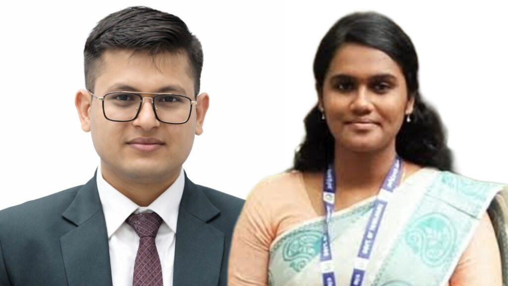 यूपीएससी टॉपर- अनुज अग्निहोत्री व राजेश्वरी सुवे एम (तस्वीर - X/@UpscRepublicX)