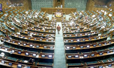 नई संसद बनाते हुए तय लोकसभा सीटों से ज्यादा क्षमता वाला लोकसभा भवन बनाया गया था। (Photo - Youtube/Sansadtv)