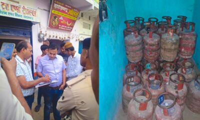 Police and Supply Dept raid on illegal gas cylinder store in Rajauli Nawada