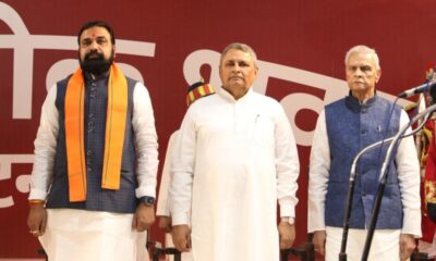 अपने दो डिप्टी सीएम के साथ बिहार के नए सीएम सम्राट चौधरी।