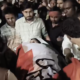कांग्रेस के झंडे में भागलपुर जिलाध्यक्ष के पार्थिव शरीर को लपेटा गया है।